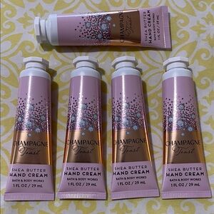 Bath & Body Works Champagne Toast Hand Cream /Lotion Set of 5 1 oz tubes